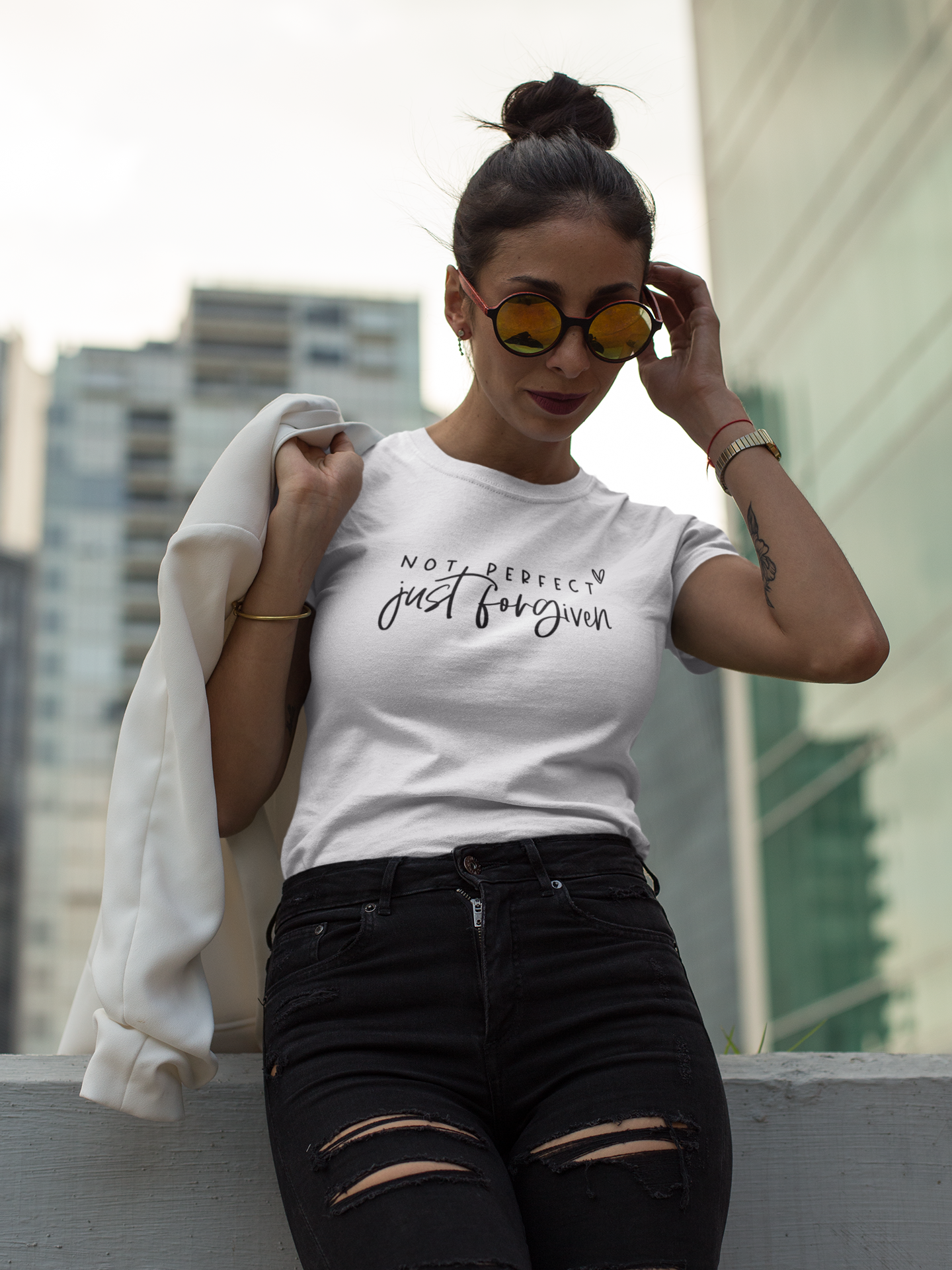 Not Perfect Just Forgiven Short-Sleeve Unisex T-Shirt - DRESS FOR THE KING
