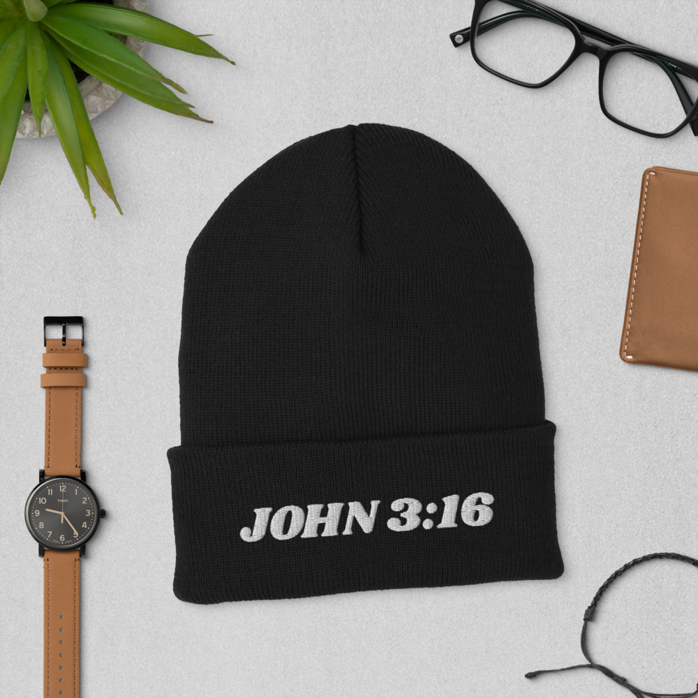 John 3:16 Cuffed Beanie - DFTK Designs