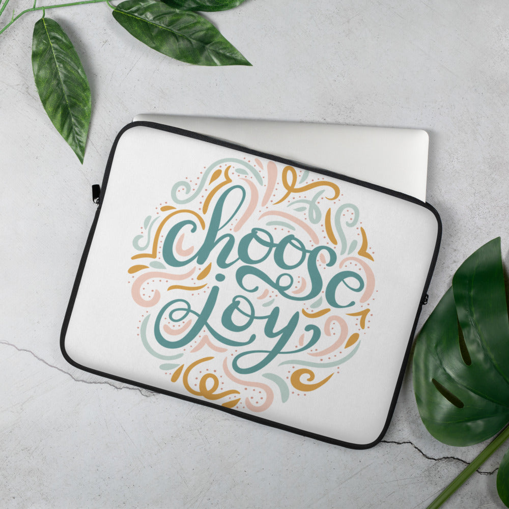 Choose Joy Laptop Sleeve - DRESS FOR THE KING
