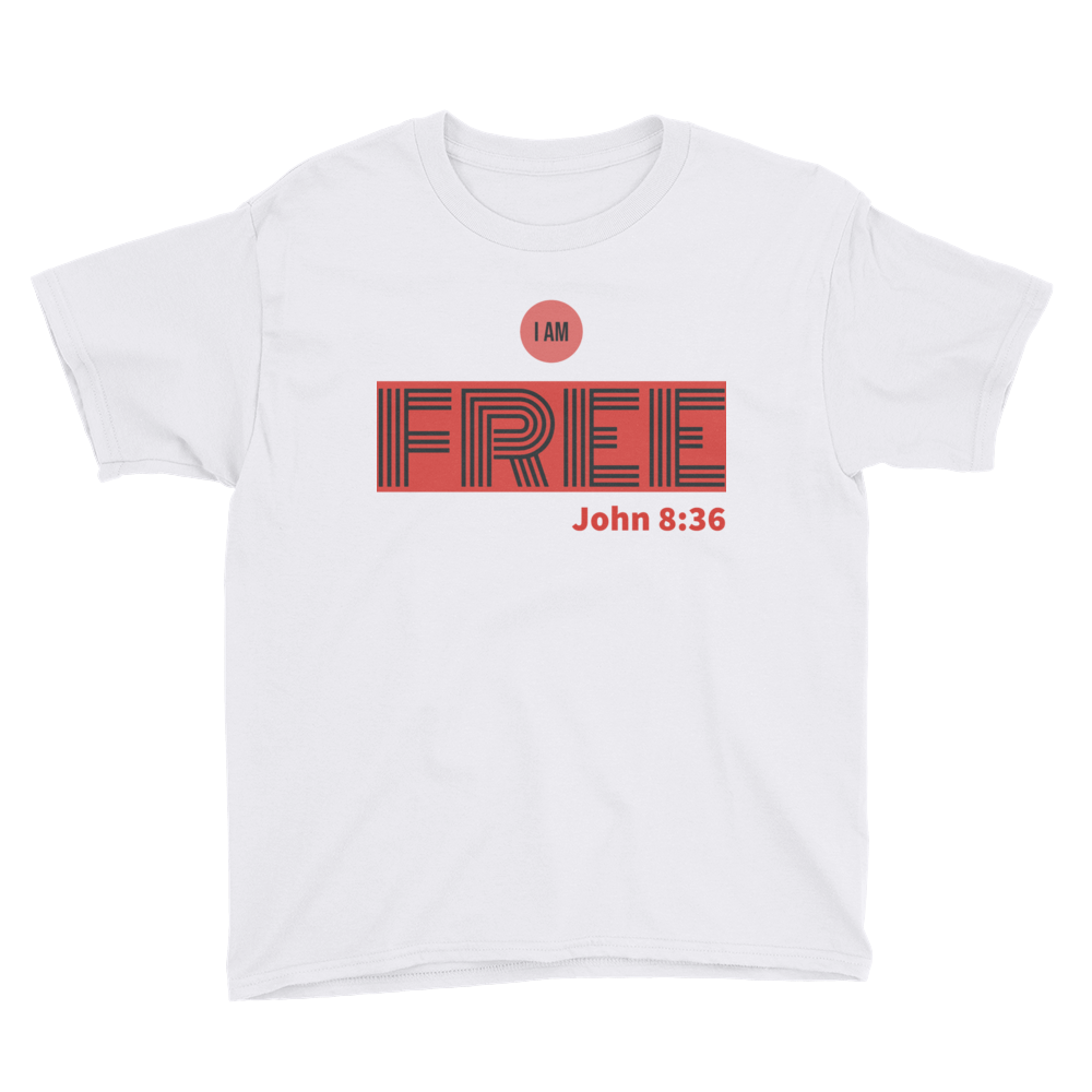 I am Free - Youth Short Sleeve T-Shirt - DFTK Designs