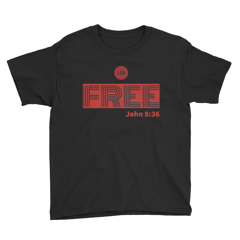 I am Free - Youth Short Sleeve T-Shirt - DFTK Designs