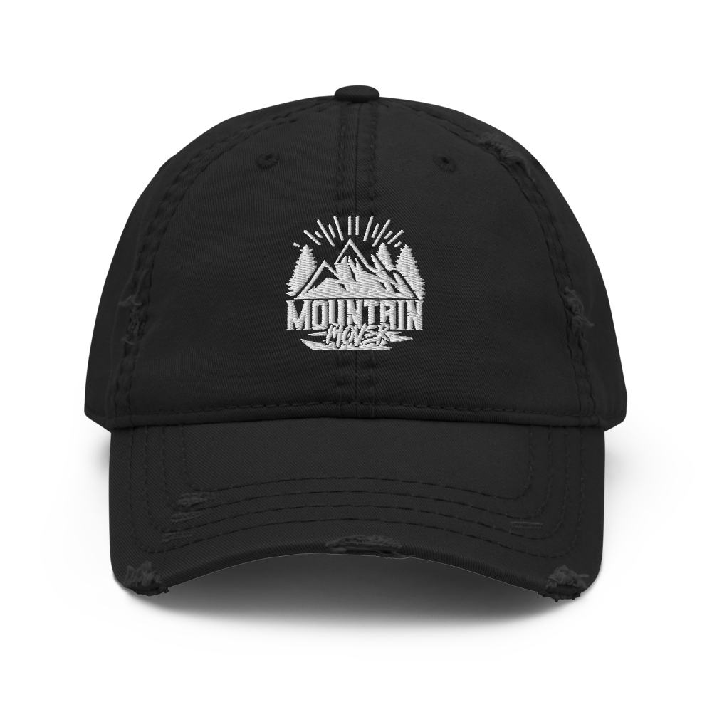 Mountain Mover Distressed Dad Hat - DRESS FOR THE KING