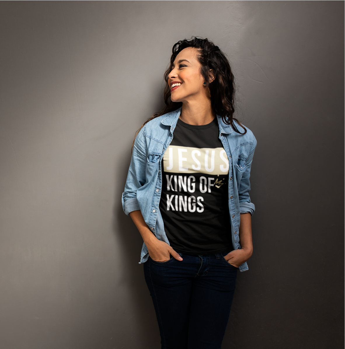 Jesus King of Kings Short-Sleeve Unisex T-Shirt - DFTK Designs