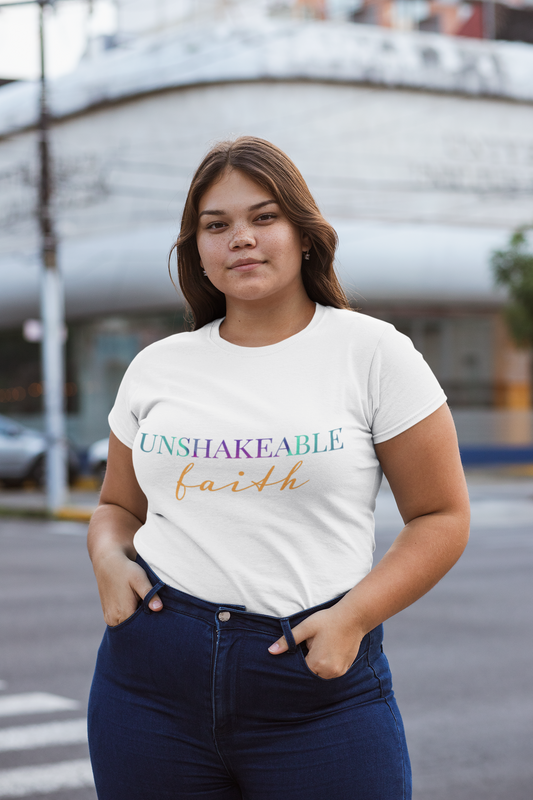 Unshakeable Faith Short-Sleeve Women’s T-Shirt - DRESS FOR THE KING