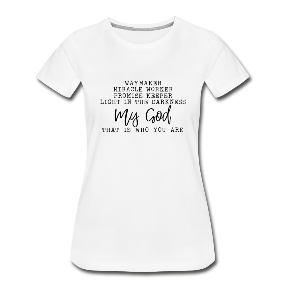 Way Maker Women's Relaxed Fit T-Shirt - white