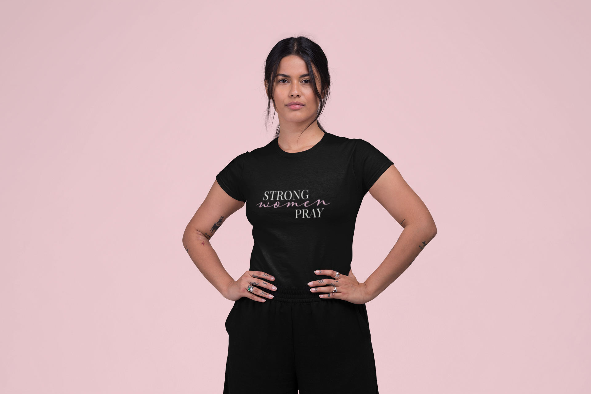 Strong Women Pray Short-Sleeve T-Shirt - DFTK Designs
